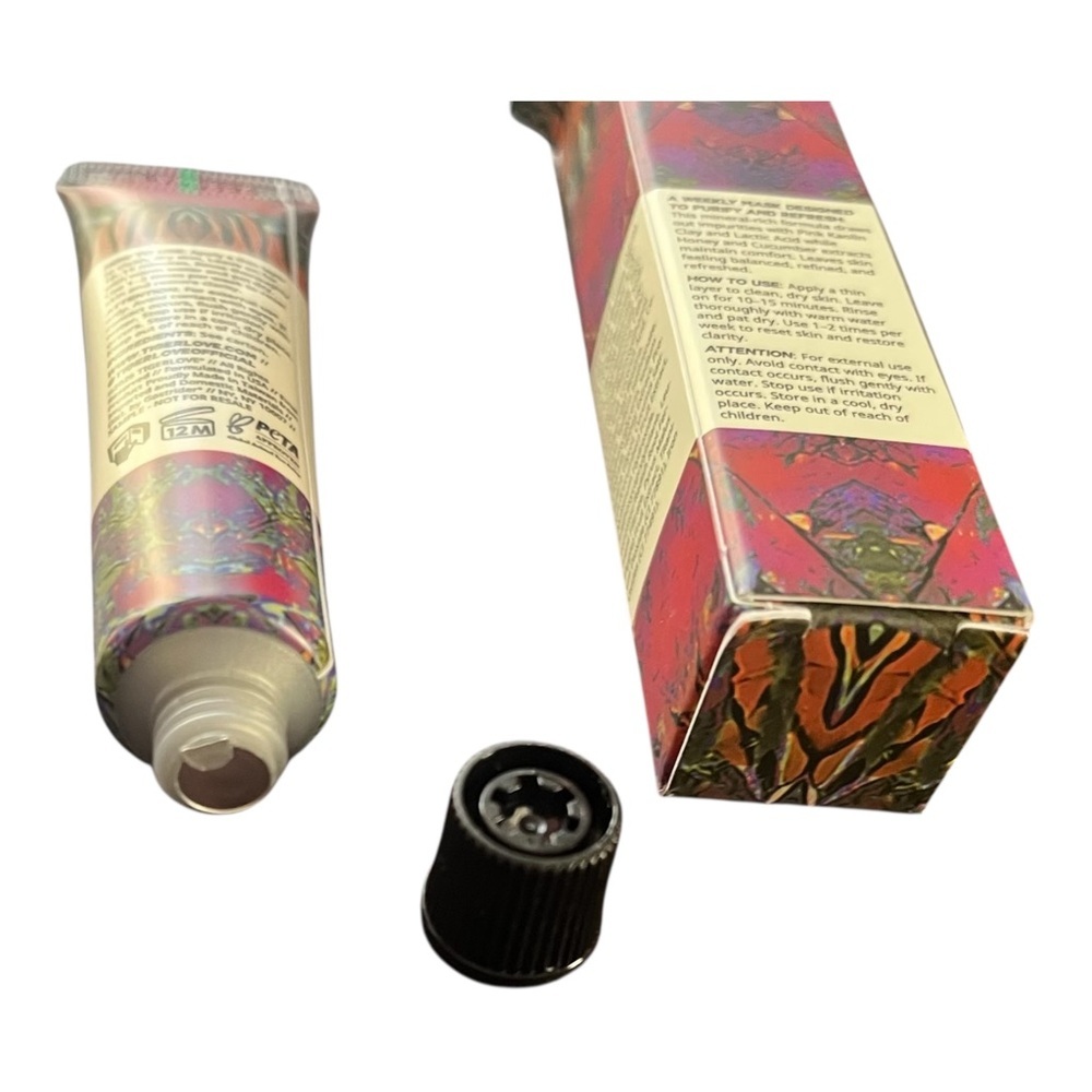 Tigerlove Retrovision reset and clarity pink caolin clay mask New sealed 0.57 oz